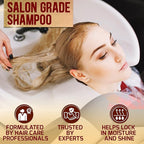 Moroccan Argan Oil Shampoo - Sulfate SLS Paraben Free Moisturizing Treatment for Women and Men - For All Types Including Curly, Dry, Damaged and Oily Hair - Hydrating and Nourishing - Salon Grade