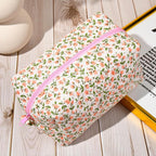 Soidram quilted makeup bag floral