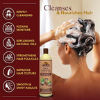 Okay Black Jamaican Castor Oil Shampoo - Jamaican Castor Shampoo for Hair Growth, Natural Moisturizing Shampoo to Strengthen & Restore Damaged Hair for Women and Men - 33 Oz