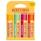 Burt's Bees Lip Balm - Original Beeswax, Cucumber Mint, Watermelon & Sweet Mandarin, With Responsibly Sourced Beeswax, Tint-Free, Natural Origin Treatment, 4 Tubes, 0.15 oz.