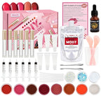 Lip Gloss Making Kit, TSVATE Lip Gloss Kit, Diy Lip Gloss Making Kit, Fun Make Your Own Lipgloss Kids Lip Gloss for Girls, Women, Moisturizing Lip Gloss Base, Jojoba Oil, Lip Gloss Tubes, Gift for Her
