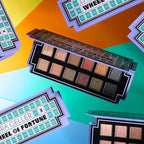 LAURA GELLER NEW YORK Wheel fo Fortune Eye and Cheek Palette Kit - Prizewinnig Eyes Eyeshadow Palette + Face the Day Blush Palette + Dual-Ended Brush