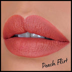 NYX PROFESSIONAL MAKEUP Lip Lingerie XXL Matte Liquid Lipstick - Peach Flirt (Orange Peach) (Pack of 2)