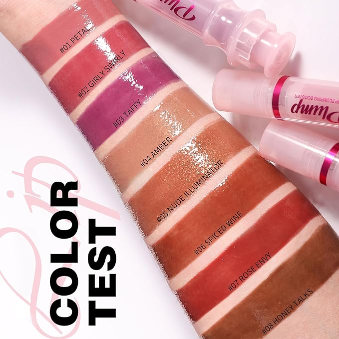 Lip Plumping Lip Gloss, High-Shine & Volumizing Lip Plumping Lip Glass Mirror Lip Glaze Lip Makeup, Long-lasting moisturizing Plump & Pout Lip Lip Gloss for Women (#01)