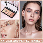 Cream Concealer Contour Makeup Palette Cream Foundation Palette for Dark Circles Professional Concealer Full Coverage Face Highlighter Contour Makeup Palette with Brush - 02 Concealer