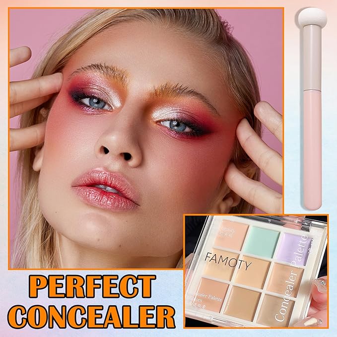 9 Colors Corrector Concealer Palette,Correcting Concealer Cream Makeup