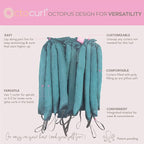 Octocurl Heatless Hair Curler - No Headband Octopus Curler - Overnight Curls for Long Hair (Satin - Jade)