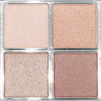 Palladio Eyeshadow Quads, Velvety Pigmented Blendable Matte, Metallic and Shimmer Finishes, Creamy Formula, Four Way Quad Eye Shadow Palette, Talc-Free (Ballerina)