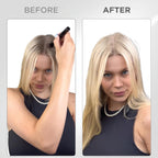 THICK FIBER Root Touch Up Concealer - Hairline Powder for Thinning Hair, Water & Sweat Resistant Hair Loss Cover Up Set with Brush (Light Blonde)