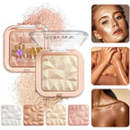 4 Colors Diamond Shimmering Powder, High Glossy Face Highlighter Eyeshadow