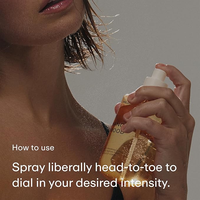 PHLUR Mango Mood Body Mist - Hair & Body Mist Fragrance - Mango, Jasmine, Patchouli & Vanilla Body Spray (8 Fl Oz)