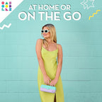 Caboodles Pretty in Petite Makeup Box, Hard Plastic Organizer Box, 2 Swivel Trays, Fashion Mirror, Secure Latch for Safe Travel