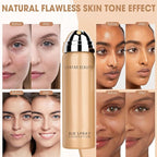 AirBrush Foundation Spray, Silky Mist Foundation Spray Makeup Set with Brush, Full Coverage Foundation for Smooth Radiant Finish, Formula Breathable Lightweight Hydrating | #03 Warm Peach