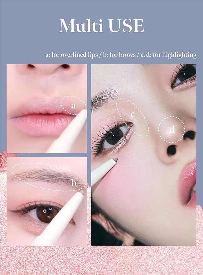 CORALHAZE Idol AEGYO-SAL Maker 01 Champagne Beige, 2-in-1 Under-Eye Highlighter and Contour Liner for Bright, Voluminous Eyes, Long-Lasting, Smudge-Proof Shimmer Stick with Natural Glow, Korean Beauty