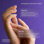 Advanced Clinicals Hyaluronic Acid Body Lotion & Face Moisturizer W/Vitamin E | Hydrating Firming Lotion Minimizes Look Of Wrinkles, Stretch Marks, & Crepey & Dry Skin | Skin Care Products, 16 Oz