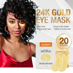 Organic 24K Gold Eye Mask with Collagen. Treatments reduce Puffy Eyes and Dark Circles Reduce Wrinkles and Fine lines