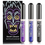3Pcs Matte Glitter Liquid Lipstick Set,Glossy Shimmer Lip Glitter