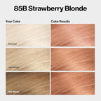 Revlon ColorSilk with Bond Repair Complex, Blonde Permanent Hair Color, 100% Gray Coverage, Ammonia Free Hair Dye, Vegan Keratin, 85B Strawberry Blonde (Pack of 3)