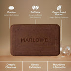 MARLOWE. No. 109 Coffee Bar Soap 7 oz (3 Bars), Body Scrub Soap for Men, Refreshing, Energizing & Exfoliating with Natural Extract, Caffeine, Coffee Bean & Cocoa Butter, Fresh Brewed Scent
