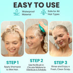 RELAXXO Scalp Massager Hair Growth – Exfoliator & Hair Scrubber for Scalp, Soft Bristles for Dandruff & Soothing Comfort, Shampoo Brush, Wet & Dry Use, Green