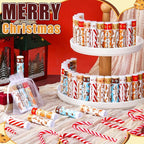 50 Pcs Christmas Lip Balms Gifts Bulk Cane Hot Cocoa Cookie Cinnamon Gingerbread 5 Assorted Flavor Holiday Party Treat Goodie Bags Stuffers Small Gifts for Friends Neighbors Colleagues