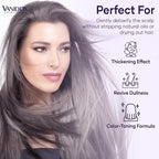 Brass Toning Purple Shampoo for Grey and Silver Hair, Infused with Purple Pigment, Sulfate Free Shampoo for Gray and Silver Hair (16 fl oz)
