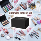 All in One Makeup Kit Makeup Kit for Women Full Kit Multipurpose Makeup ，eyeshadow、 liquid foundation,Loose powder,Eyebrow pencil,4-color lip gloss set