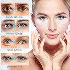 Under Eye Patches 2 Pairs, Silicone Reusable Eye Patches, Under Eye Mask for Skin Care Effect to Reduce Wrinkles and Fine Lines (Black, White)