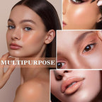 Cream Blush Stick with Brush and Makeup Sponge,Waterproof Multi Cream Makeup Stick,Lightweight,Long-lasting,2 in 1 Multi Blush for Cheeks & Lip Tint & Eyeshadow N