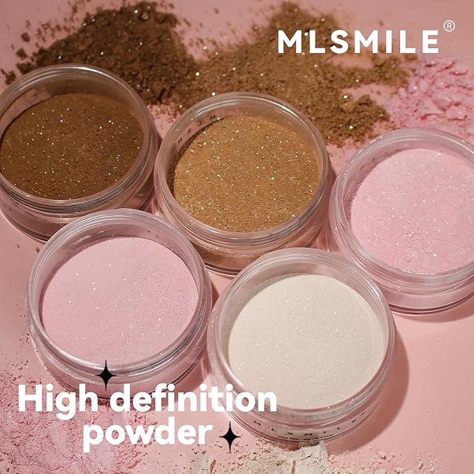 AKARY Dark Complexion Translucent Setting Powder, Shimmer Finishing Powder Oil Control for Long Lasting Makeup, Lightweight Loose Powder Waterproof, Blurring Powder for Medium To Tan Tones, 03