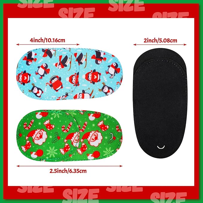 Newcotte 12 Pcs Eye Patch for Kids Girls Boys Reusable Eye Patch for Glasses over the Lens Colorful Eye Patch Toddler Eye Patch Adorable Kids Eye Patches Assorted Eye Patch Cover (Snowman)