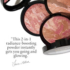 LAURA GELLER NEW YORK Baked Blush-n-Bronze Marbleized 2-in-1 Sculpting Bronzer Blush - Apricot Bronze - Contour Face with a Radiant Flush