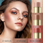 3 Pcs MEDIUM Contour Stick Set,Cream Blush & Highlighter Bronzer Pen,Long Lasting & Smooth Natural Face Contouring Illuminator,Professional Makeup Kit for All Skin