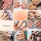 PHOENIXY Gel Nail Polish Kit with U V Light 48W, 66 Pcs 135 Effect Gel Nail Polish Set Base Glitter Top Coat Manicure Tools Gifts for Women