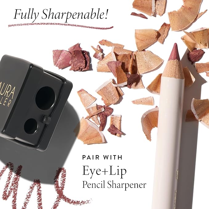 LAURA GELLER NEW YORK Marble Lips Multidimensional Liner, Tranquil Terracotta - Marbleized Smooth Glide Sharpenable Lip Liner for Fuller Lips