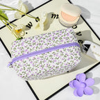 Soidram quilted makeup bag floral