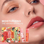 6 Pcs Fruit Lip Oil, Hydrating Lip Glow Hydrating