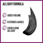 Maybelline The Falsies Lash Lift Washable Mascara Volumizing, Lengthening, Lifting, Curling, Multiplying, Eye Makeup, Ultra Black, 1 Count