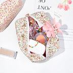 Soidram floral makeup bag quilted