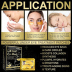Under Eye Mask,20 pairs 24K Collagen Eye Pads,Under Eye Patches Skincare for Anti Aging,Anti Wrinkle,Reducing Eye Puffiness,Dark Circles