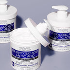 Advanced Clinicals 10% Glycolic Acid + Lactic Acid Lotion Exfoliant Moisturizing Cream With Hyaluronic Acid Moisturizer | AHA Exfoliating Body Cream Improves Look Of Uneven Rough Skin Texture, 16 Oz