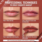 Oulac Matte Liquid Red Lipstick, Orange Tone, Long Lasting, Waterproof, No Transfer, Creamy High Pigmented Formula with Vitamin E, Vegan & Cruelty-Free