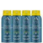 Travel Sunscreen Spray for Face & Body, SPF 50 Spray Sunscreen Infused with Vitamin C & Antioxidants, No White Residue, Water & Sweat Resistant, Lightweight, Hydrating, 1.87oz, 4pk