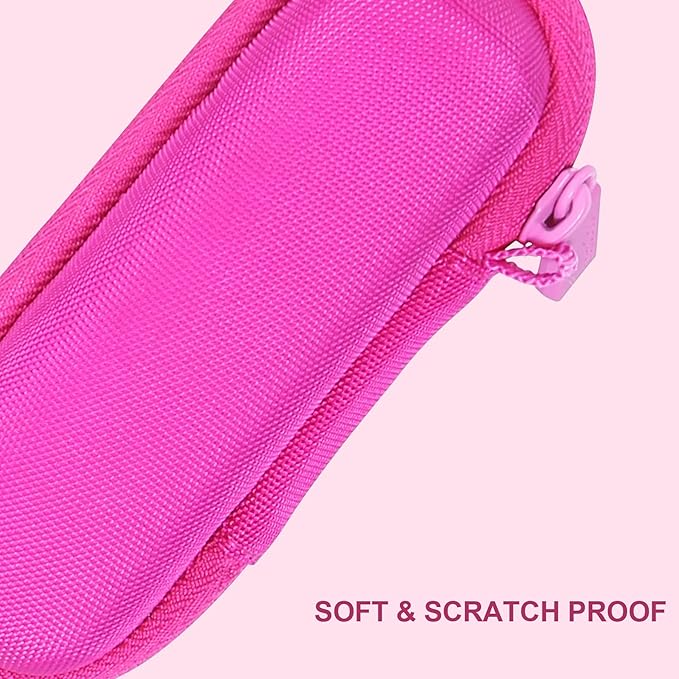 co2CREA Hard Case and Replacement Head Compatible with Finishing Touch Flawless Facial Hair Remover Electric Face Razor for Women (Pink Crystal Case + Replacement Head)