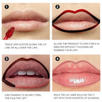 Peel Off Lip Tint, Wipe-On Colour Liquid Lipsticks, Glaze,