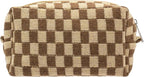 Pazimiik checkered makeup bag for