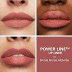 Buxom Full On Glossy Lip Oil in White Russian Power Line Plumping Lip Liner in Hush Hush Henna