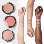 FV Long Lasting Powder Blush - Lightweight Smooth & Blendable Cheek Makeup, High Buildable Color, Transfer-Resistant Shimmer Finish (Rose Shimmer, 0.17 OZ)