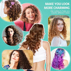 Syhood 30 Pcs 7'' Flexible Curling Rods Twist Foam Hair Rollers Soft Foam No Heat Hair Rods Rollers and 1 Steel Pintail Comb Rat Tail Comb for Women Long Short Hair(Lake Green,7 x 0.3 Inch)