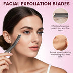 Eyebrow Razor with 12 Blades, Face Razors for Women and Men,Dermaplane Razor for Women Face, Facial Hair Removal for & Eyebrow Hair Removal - Black